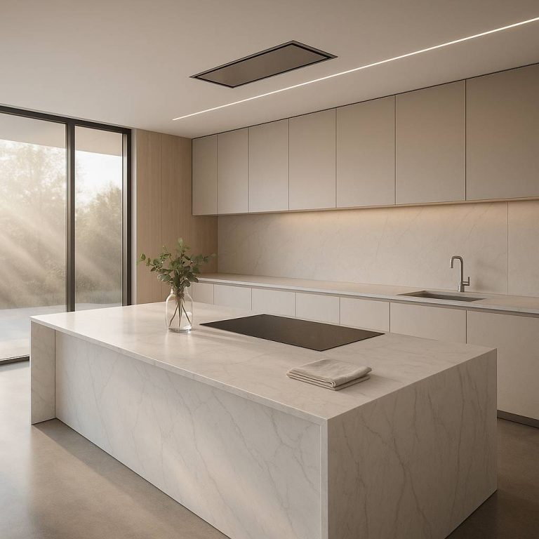 Hotte de plafond ou plaque aspirante : quel système choisir pour un îlot central épuré ?