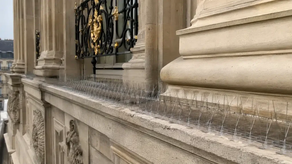 pics anti pigeons corniche immeuble haussmannien